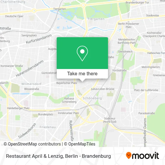 Restaurant April & Lenzig map