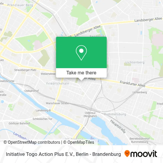 Initiative Togo Action Plus E.V. map