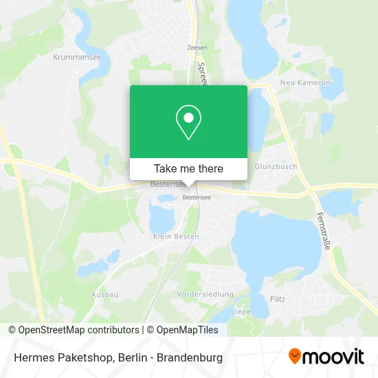 Hermes Paketshop map