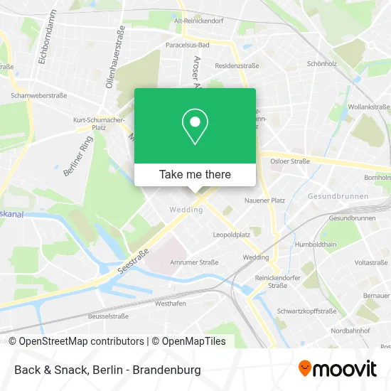 Back & Snack map