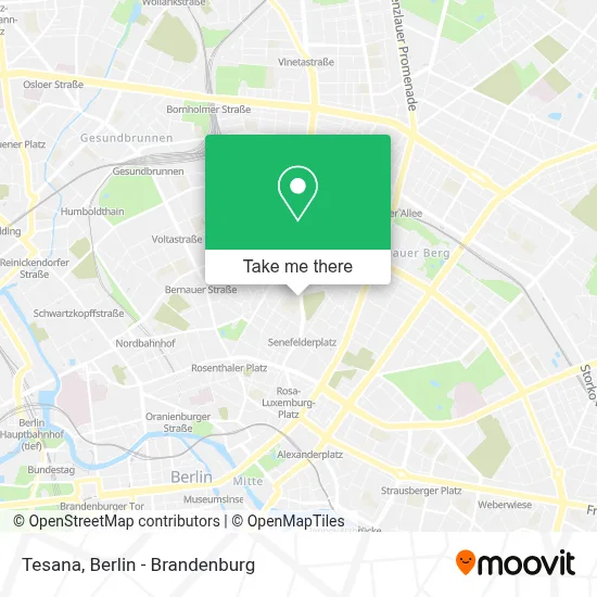 Tesana map