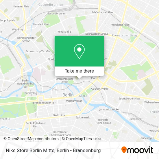 Nike Store Berlin Mitte map