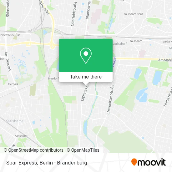 Spar Express map