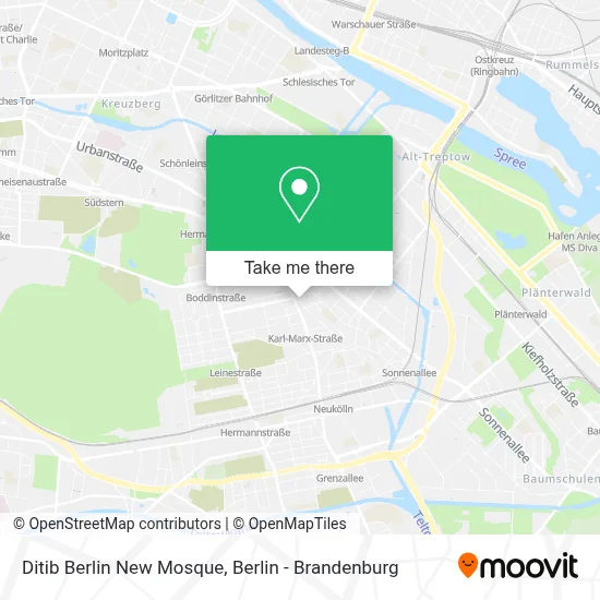 Ditib Berlin New Mosque map