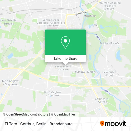 El Toro - Cottbus map