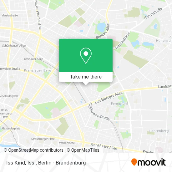 Iss Kind, Iss! map