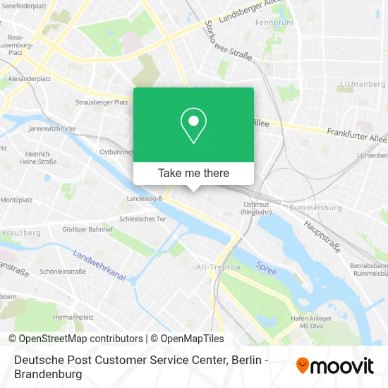 Deutsche Post Customer Service Center map