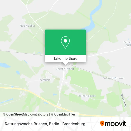 Rettungswache Briesen map