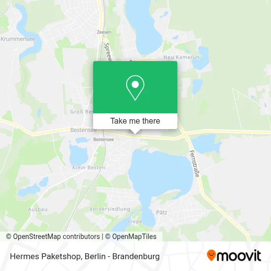 Hermes Paketshop map