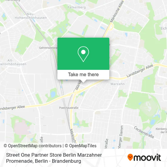 Street One Partner Store Berlin Marzahner Promenade map