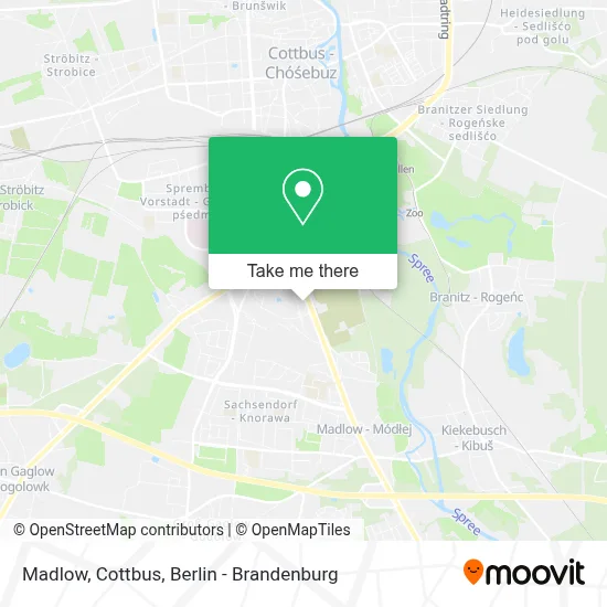Madlow, Cottbus map