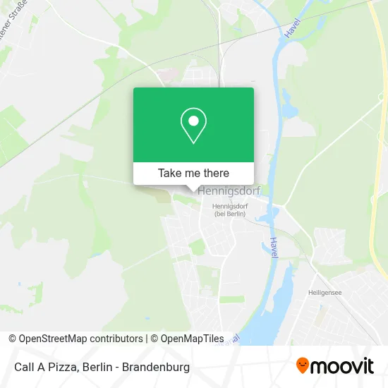 Call A Pizza map