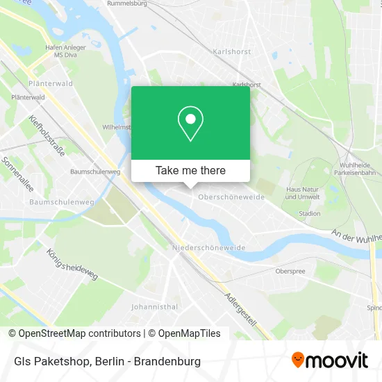 Gls Paketshop map