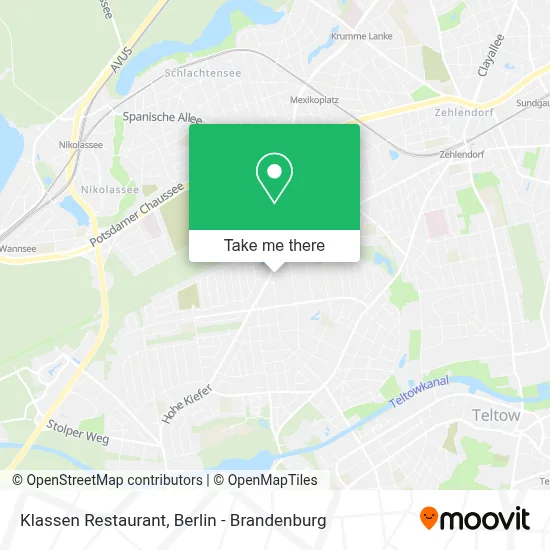 Klassen Restaurant map