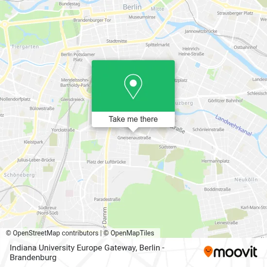 Indiana University Europe Gateway map