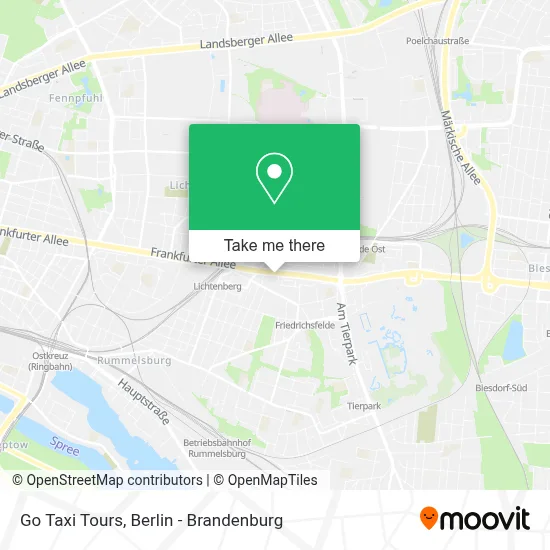 Go Taxi Tours map