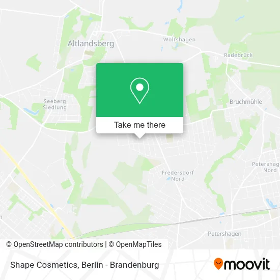 Shape Cosmetics map