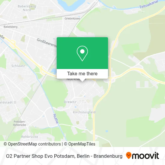 O2 Partner Shop Evo Potsdam map