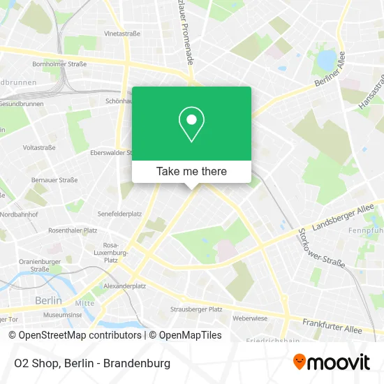 O2 Shop map