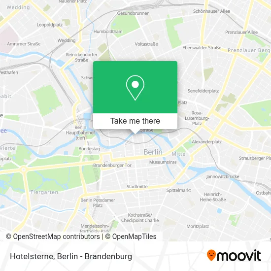 Hotelsterne map