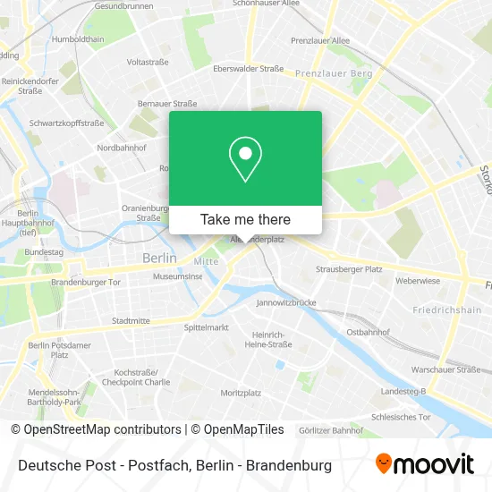 Deutsche Post - Postfach map