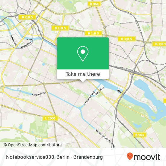 Карта Notebookservice030, Wrangelstraße 88