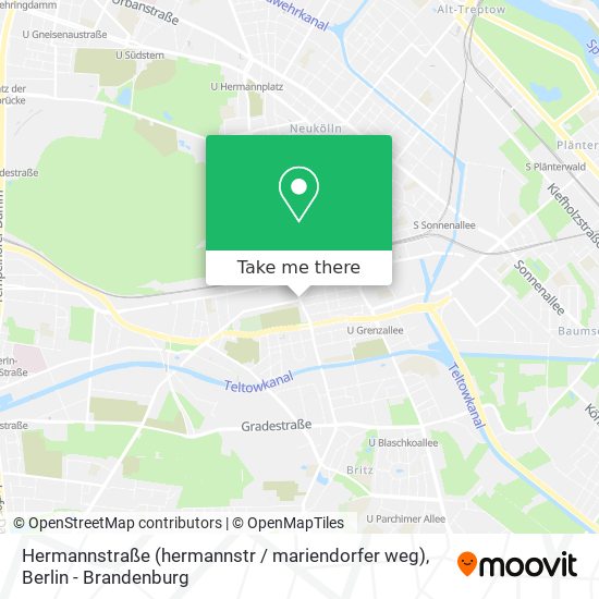 Карта Hermannstraße (hermannstr / mariendorfer weg)