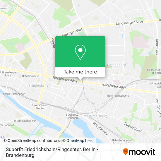 Superfit Friedrichshain / Ringcenter map