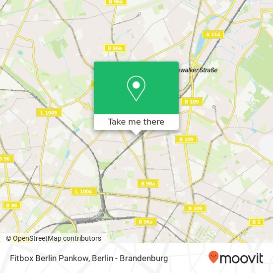 Карта Fitbox Berlin Pankow, Florastraße 48