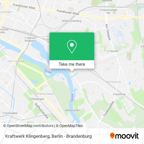 Kraftwerk Klingenberg map