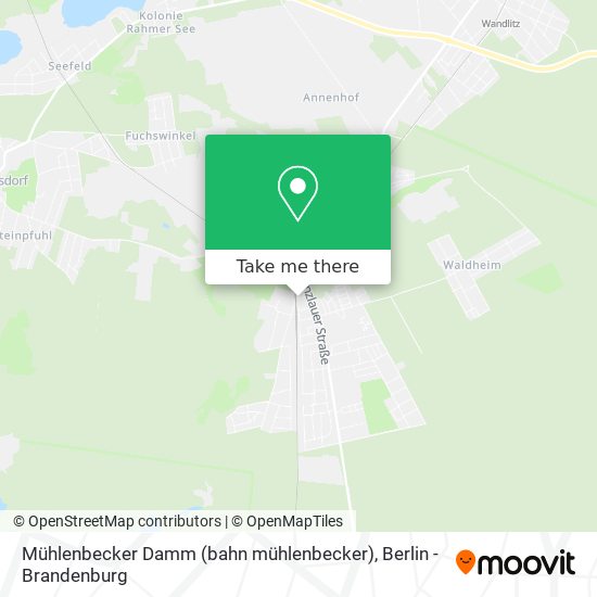 Mühlenbecker Damm (bahn mühlenbecker) map