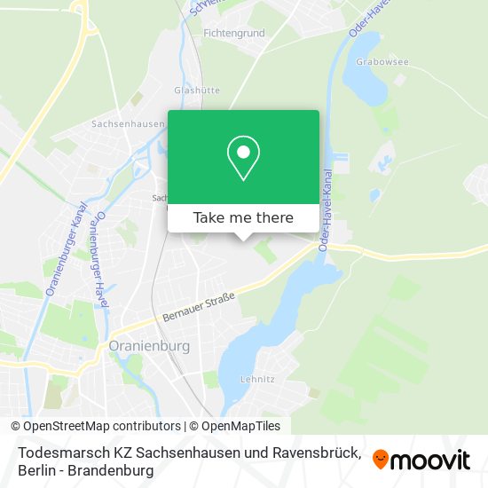 Карта Todesmarsch KZ Sachsenhausen und Ravensbrück
