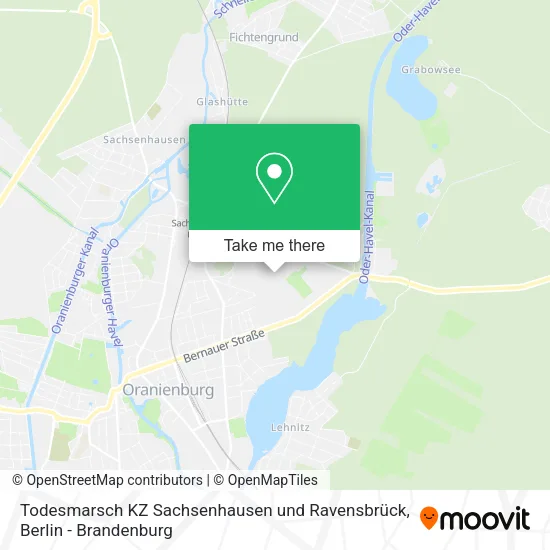 Карта Todesmarsch KZ Sachsenhausen und Ravensbrück
