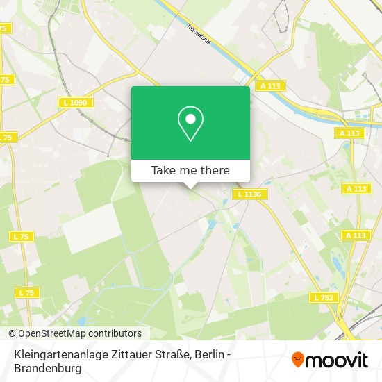 Kleingartenanlage Zittauer Straße map
