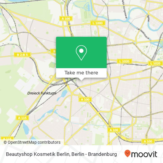 Карта Beautyshop Kosmetik Berlin, Georg-Wilhelm-Straße 7A