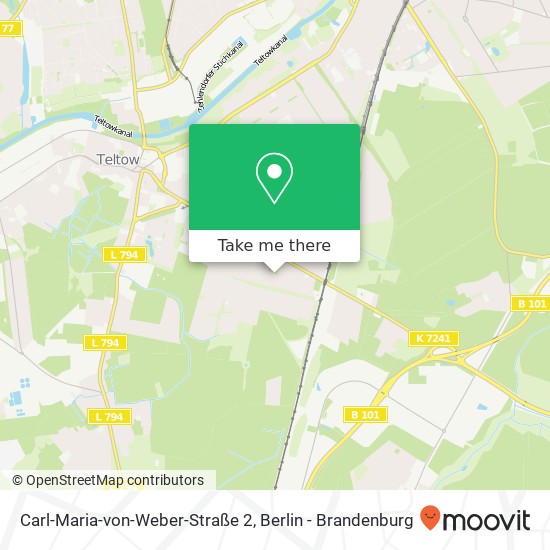 Carl-Maria-von-Weber-Straße 2, 14513 Teltow map