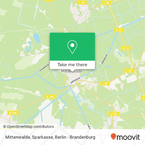 Карта Mittenwalde, Sparkasse