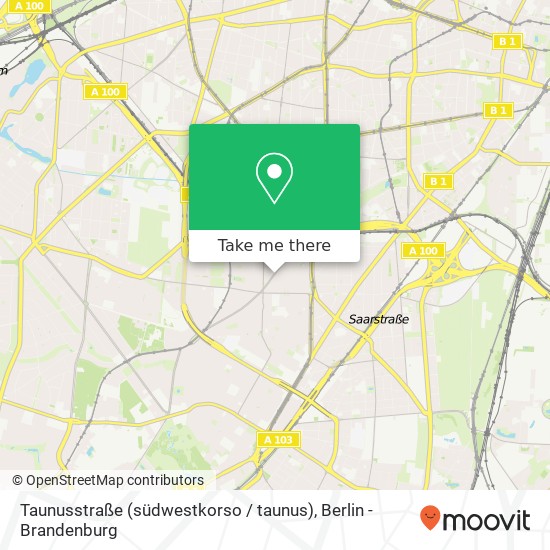 Taunusstraße (südwestkorso / taunus), Friedenau, 12161 Berlin map