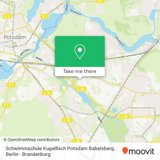 Карта Schwimmschule Kugelfisch Potsdam Babelsberg, Heinrich-von-Kleist-Straße 39