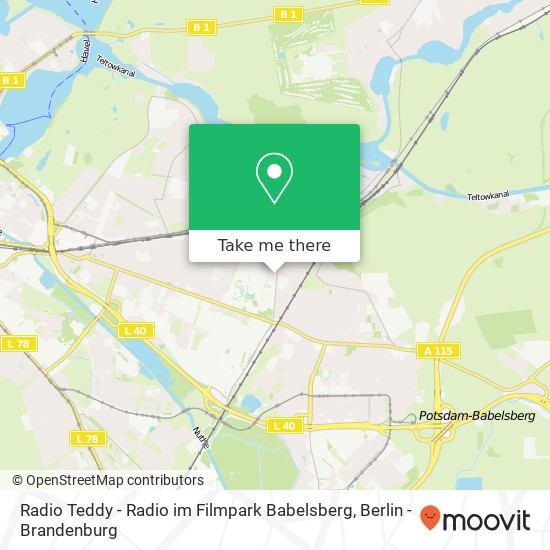 Radio Teddy - Radio im Filmpark Babelsberg map