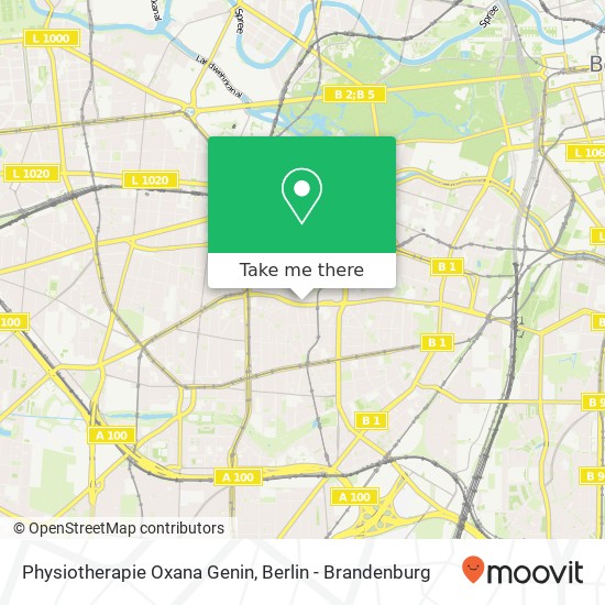 Карта Physiotherapie Oxana Genin, Hohenstaufenstraße 37