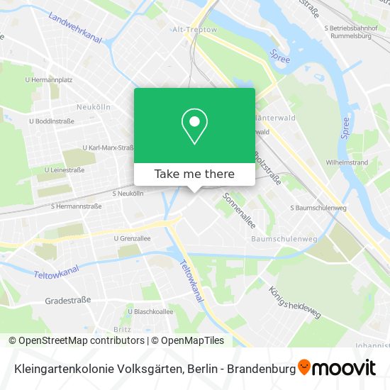 Kleingartenkolonie Volksgärten map