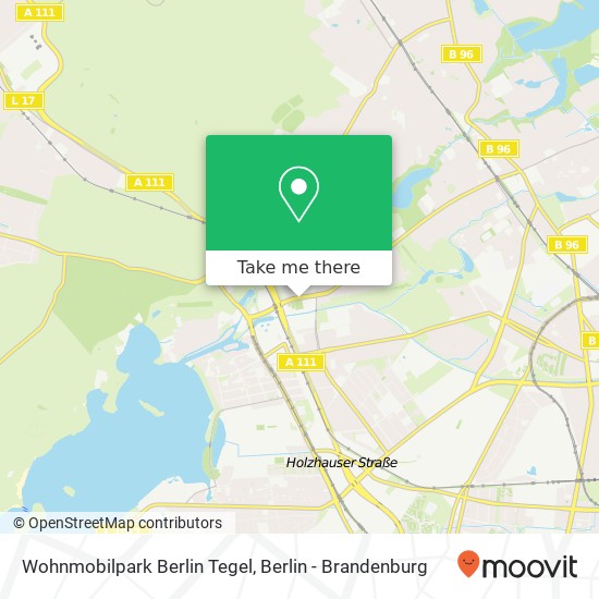 Wohnmobilpark Berlin Tegel map
