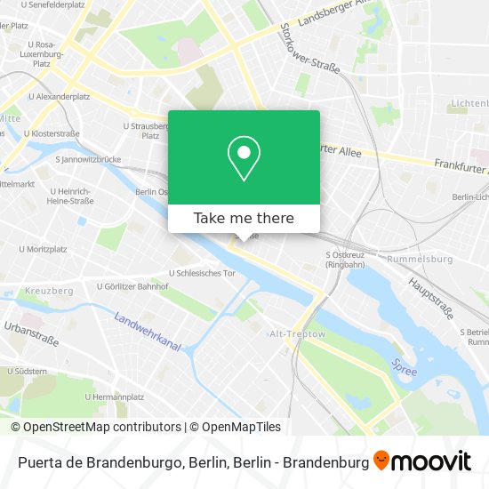 Puerta de Brandenburgo, Berlin map
