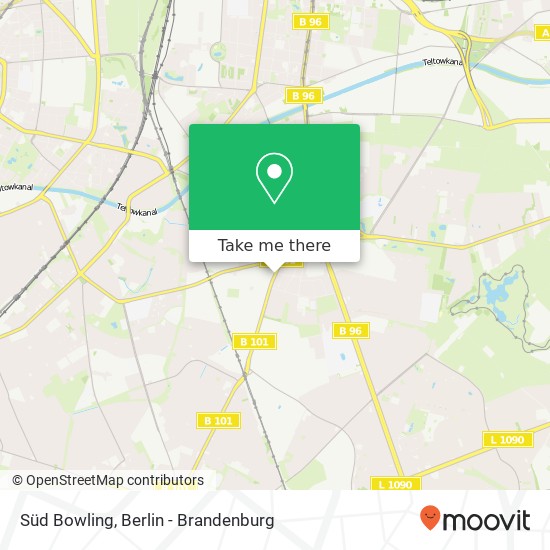 Карта Süd Bowling, Großbeerenstraße 34