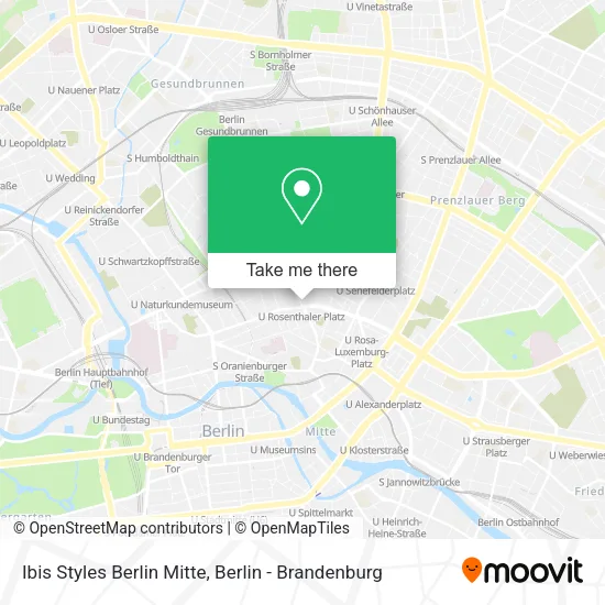 Ibis Styles Berlin Mitte map