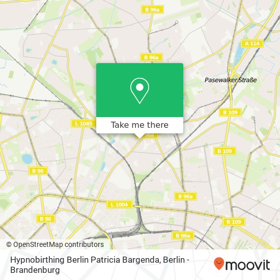 Карта Hypnobirthing Berlin Patricia Bargenda, Wollankstraße 5