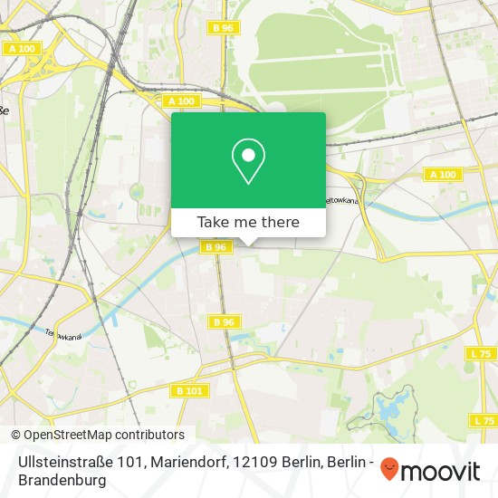 Карта Ullsteinstraße 101, Mariendorf, 12109 Berlin