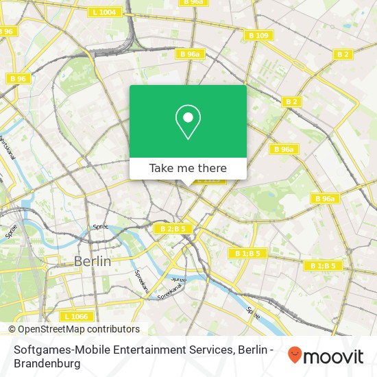 Карта Softgames-Mobile Entertainment Services, Torstraße