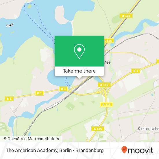 The American Academy, Am Sandwerder 17 map